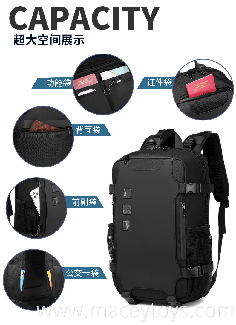 Anti theft RPET waterproof and anti-seismic Leisure Backpacks 16inch Laptop Backpacks computer Bags With USB